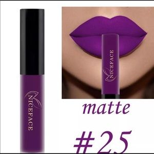 💕Lipstick waterproof Matte Gloss purple